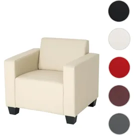 MCW Sessel Moncalieri Kunstleder 82 x 76 x 72 cm Braun mit Rollen