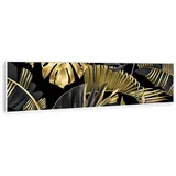 Klarstein Wonderwall Air Art Smart Infrarotheizung Schwarze Blume 120x30cm 350W