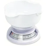 Alpina - Küchenwaage - Analog - 5 Kilo - Mit Schüssel - Weiß