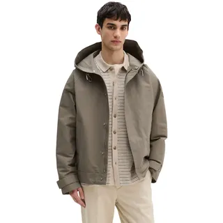 Outdoorjacke MARC O'POLO "aus wasserabweisendem Bio-Baumwoll-Canvas", Herren, Gr. XXL, frozen taupe, Obermaterial: 75% Baumwolle, 25% Polyamid, unifarben, loose fit, Bündchen, Jacken Outdoorjacke
