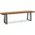 FineBuy Sitzbank Akazie Massivholz 180 x 40 x 45,5 cm