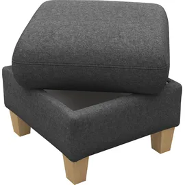 Home Affaire Polsterhocker Glendale mit Stauraum 58 x 48 x 58 cm Grau