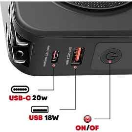 Swissten Swissten, All-in-One Powerbank Pro MagSafe USB USB-C mit Reiseadaptern, Schwarz - Schwarz