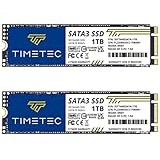 Timetec SSD 3D NAND TLC SATA III 6Gb/s M.2 2280 NGFF 64TBW Read Speed Up to 500MB/s SLC Cache Performance Boost Internal Solid State Drive (2TB Kit(2x1TB))