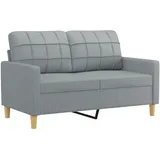vidaXL 2-Sitzer-Sofa Hellgrau 120 cm Stoff