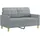 vidaXL 2-Sitzer-Sofa Hellgrau 120 cm Stoff