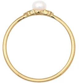 Elli DIAMONDS Elli DIAMONDS Ring Verlobung Perle Diamant (0.03 ct.) 585 Gelbgold Ringe Damen