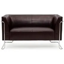 HJH Office Lounge Sofa CURACAO Kunstleder braun