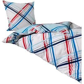 Traumschlaf Tennessee Gestreift Blau 160 x 210 cm + 65 x 100 cm