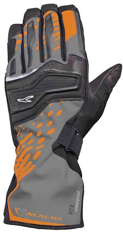 Macna Talon Motorrad Handschuhe, schwarz-orange, Größe S für Männer