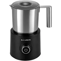 KLAMER elektrischer Milchaufschäumer, Milchaufschäumer elektrisch (250/500 ML), heißer und kalter Milchschaum für Cappuccino, Heiße Schokolade und Pr...