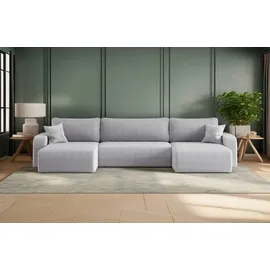 kaiser möbel Ecksofa Cord U-form 2-Sitzer Grau