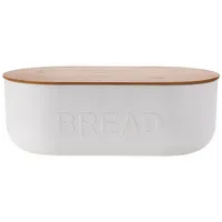 Excellent Houseware Brotkasten mit Bambusdeckel, - 35x19x12 cm