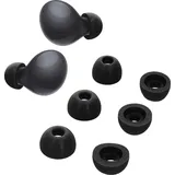 kwmobile 6x Ersatz In Ear Kopfhörer kompatibel mit Samsung Galaxy Buds 2 - Polster Ohrstöpsel In-Ear Ohrhörer - Schwarz