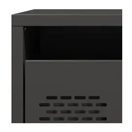 vidaXL Nachttisch Schwarz 35x39x43,5 cm Stahl