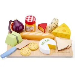 NEW CLASSIC TOYS 10576 Schneide Set Käse mit Brettchen - 16 Teile