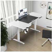 pro.tec [pro.tec] Höhenverstellbarer Tisch Oxnard elektrisch 160x75cm Weiß