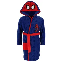 SpiderMan Kinderbademantel Kinder Bademantel – Kuscheliger Morgenmantel, Polyester, Kapuze, Bindegürtel, Bindegürtel, extra weich und vielseitig eimsetzbar 122/128