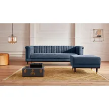 Home Affaire Hocker Chamby Mikrofaser 70 x 46 x 64 cm Blau