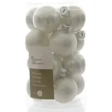 Kaemingk Weihnachtskugeln Glas - 3,5 cm 16 Stück weiß