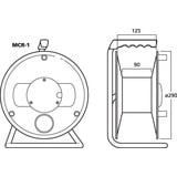 Monacor MCR-1 Kabeltrommel