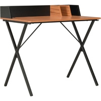 Möbel® Schreibtisch | Bürotisch Arbeitstisch Computertisch Tisch| BüromöbelEinfache Montage,PC Tisch Schwarz und Braun 80x50x84 cm👍4249