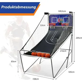 Costway Basketballkorb Lila