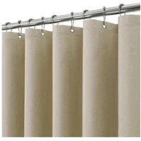 Luxuskollektion Duschvorhang Leinen 182 x 182 cm taupe