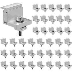 VEVOR 40er-Set Endklemmen Solarklemmen Klemmen Solarmodul 35–50 mm verstellbar