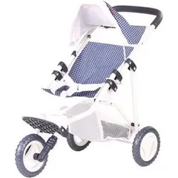 GÖTZ 3402866 3-Rad Puppenwagen, spotty blue