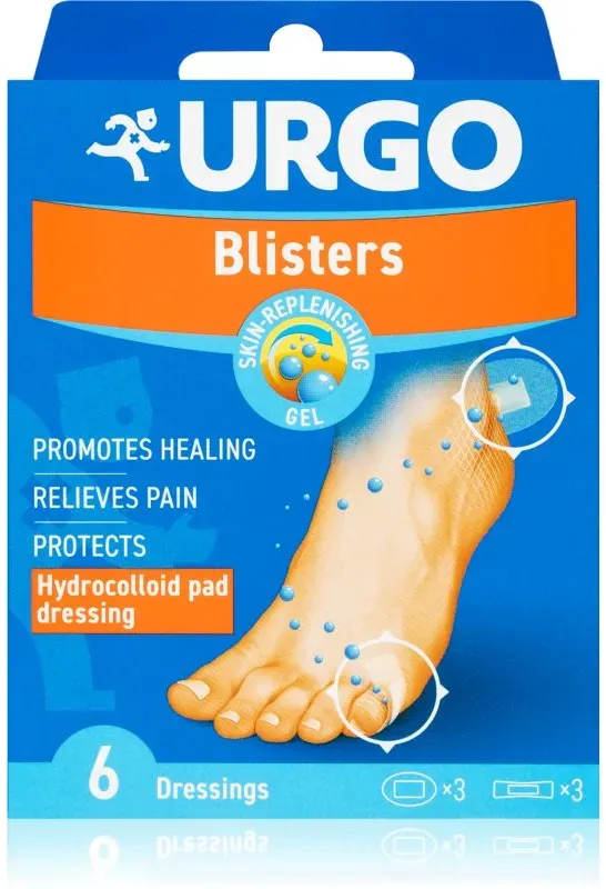 URGO Patch for blisters hydrocolloid patch Pflaster bei Blasen 6 St.