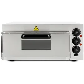 Vertes Gastro Pizzaofen mit feuerfestem Stein, Timerfunktion und Beleuchtung, Steinofen für original italienische, professioneller Steinofen