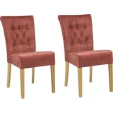 Home Affaire Polsterstuhl Queen (Set), 2 St., Samtvelours, Esszimmerstuhl mit Knopfheftung, 2er, 4er oder 6er-Set