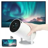 Mini Projektor Android 11 Smart Tv 130 Zoll Full Hd Lautsprecher Bluetooth Wifi - Weiß
