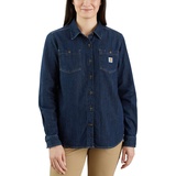 Damen Lockere Passform Langärmeliges Denim-Hemd Zion XS