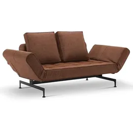 Innovation Living Schlafsofa Ghia Laser Lederoptik Brown