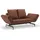 Innovation Living Schlafsofa Ghia Laser Lederoptik Brown