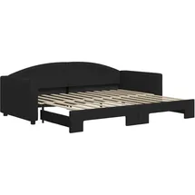 vidaXL Tagesbett Ausziehbar 90 x 200 cm schwarz