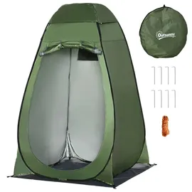 Outsunny Duschzelt Polyester Stahl 126L x 124B x 189H cm
