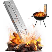 Lightasea Flammlachsbrett Edelstahl,Lachsbrett für Feuerschalen & Kugelgrills,180° drehbar & 5 rutschfeste Kippwinkel,58.5X16cm,Flammlachsbrett,Lachsbretter zum Grillen Feuerschale