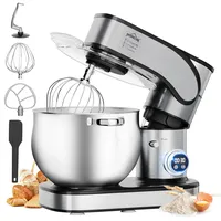 2500W Küchenmaschine 12L Edelstahl Schüssel XXL Knetmaschine Rührmaschine Timer