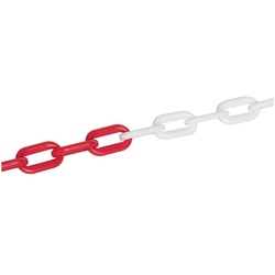 FIXMAN Absperrkette Absperrkette / Kunststoffkette Rot – Weiß 6 mm x 5 m