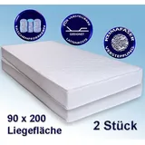 expendio 2 Matratzen Avance 90x200cm, Taschenfederkern, 2er-Set, Härtegrad 2