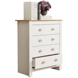 Kommode VCM "Kommode Sideboard Schublade Balusa XL", weiß, B:79cm T:40cm, Sideboards, Kommode