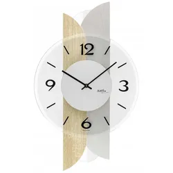 AMS -Wanduhr Sonoma Aluminium Quarz 45cm- 9667