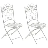 CLP Gartenstuhl Indra 40 x 50 x 92 cm antik-weiß 2 St.
