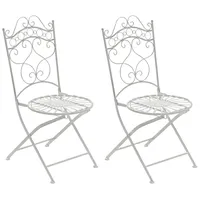 CLP Gartenstuhl Indra 40 x 50 x 92 cm antik-weiß 2 St.