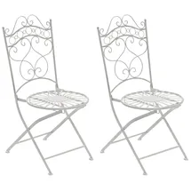 CLP Gartenstuhl Indra 40 x 50 x 92 cm antik-weiß 2 St.
