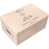 Creative Deco Personalisiert Kommunion Geschenke für Mädchen und Jungen - Holzkiste | Gebet Motiv | Individuelle Geschenk Erinnerungsbox | Erstkommunion Deko