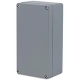 BOXEXPERT Aluminium Industriegehäuse 220x120x81mm IP66 pulverbeschichtet Serie Alster Druckgussgehäuse Installationsgehäuse Leergehäuse Wandgehäuse grau